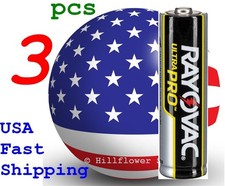 3 piece LR6 E91 AM3 Rayovac Ultra Pro AA 1.5V Alkaline Batteries 10 year