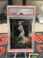 2022 Panini Chronicles Justin Herbert Prizm Black #PB5 Chargers PSA 10 GEM MINT