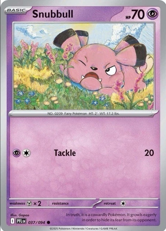 Snubbull 037/094 - Phantasmal Flames Reverse Holo - NM