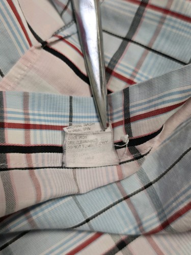 ETRO Milano Made In Italy Blue Pink Plaid Men’s Button Up Shirt Size 47 XXL - Picture 9 of 13