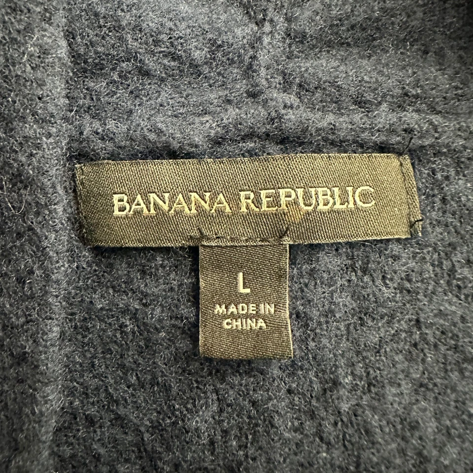 Suéter de lana Banana Republic para mujer talla L azul marino minimalista clásico herencia Foto 3 de 4