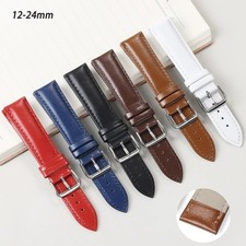 Leather Watch Strap 12mm to 24mm Genuine Replacement Soft Bracelet Watch Band