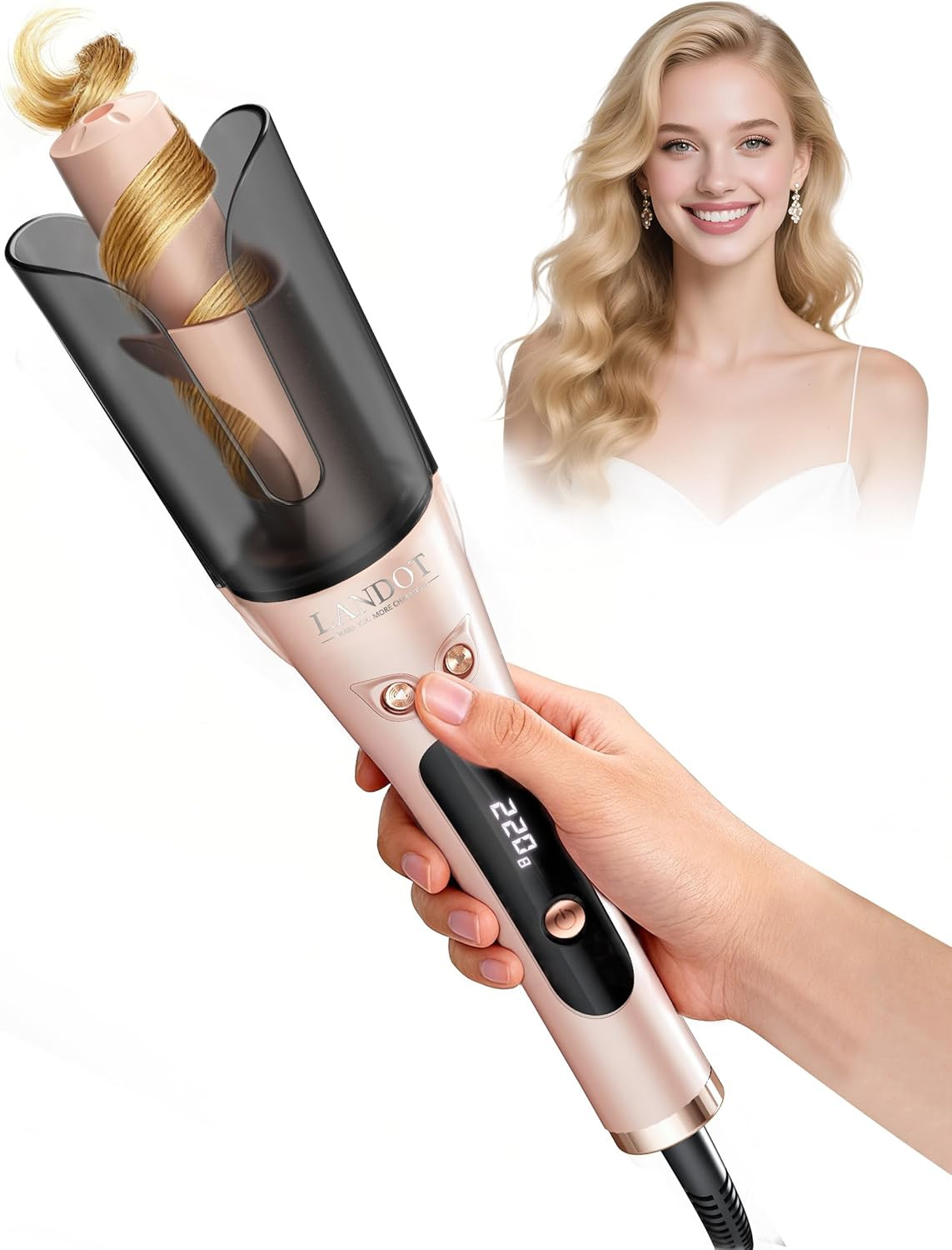 Boucleur automatique 25mm appareil ondulations cheveux 8 températures