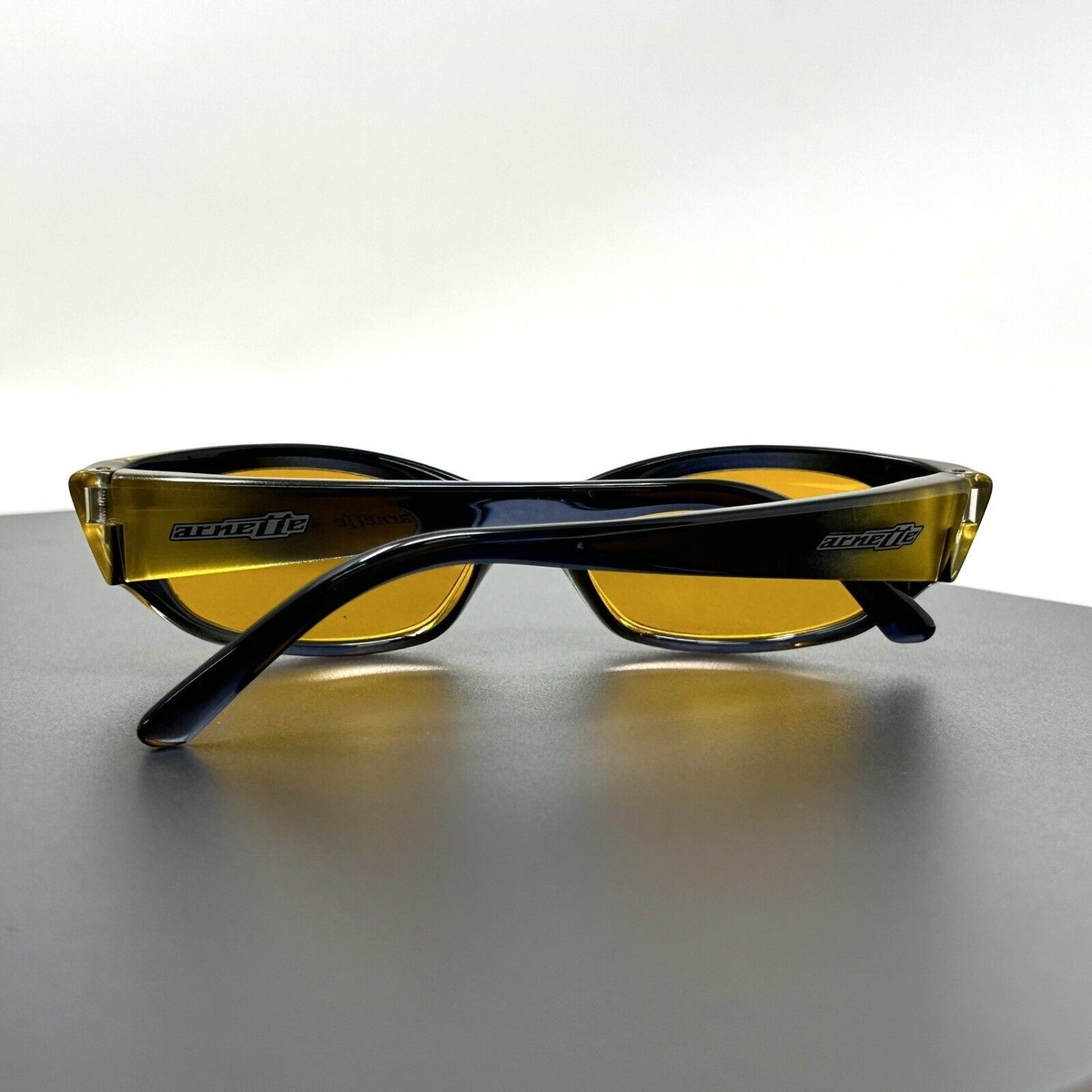 Arnette Nomad Gold Clear Fade Frame Yellow Lens Sunglasses Italy