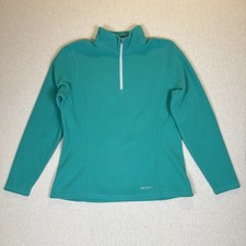 Women s Size Medium Fleece Pullover Sweater From Eddie Bauer In A Teal Color