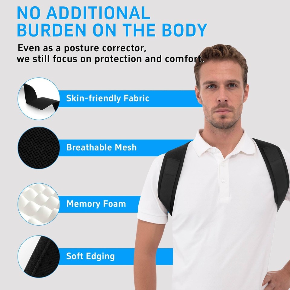 Back Brace Posture Corrector for Women Men Shoulder Support ...
