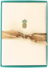 3.25" x 4.75", Pineapple La Petite Presse Boxed Notecards - 10 Embellished 