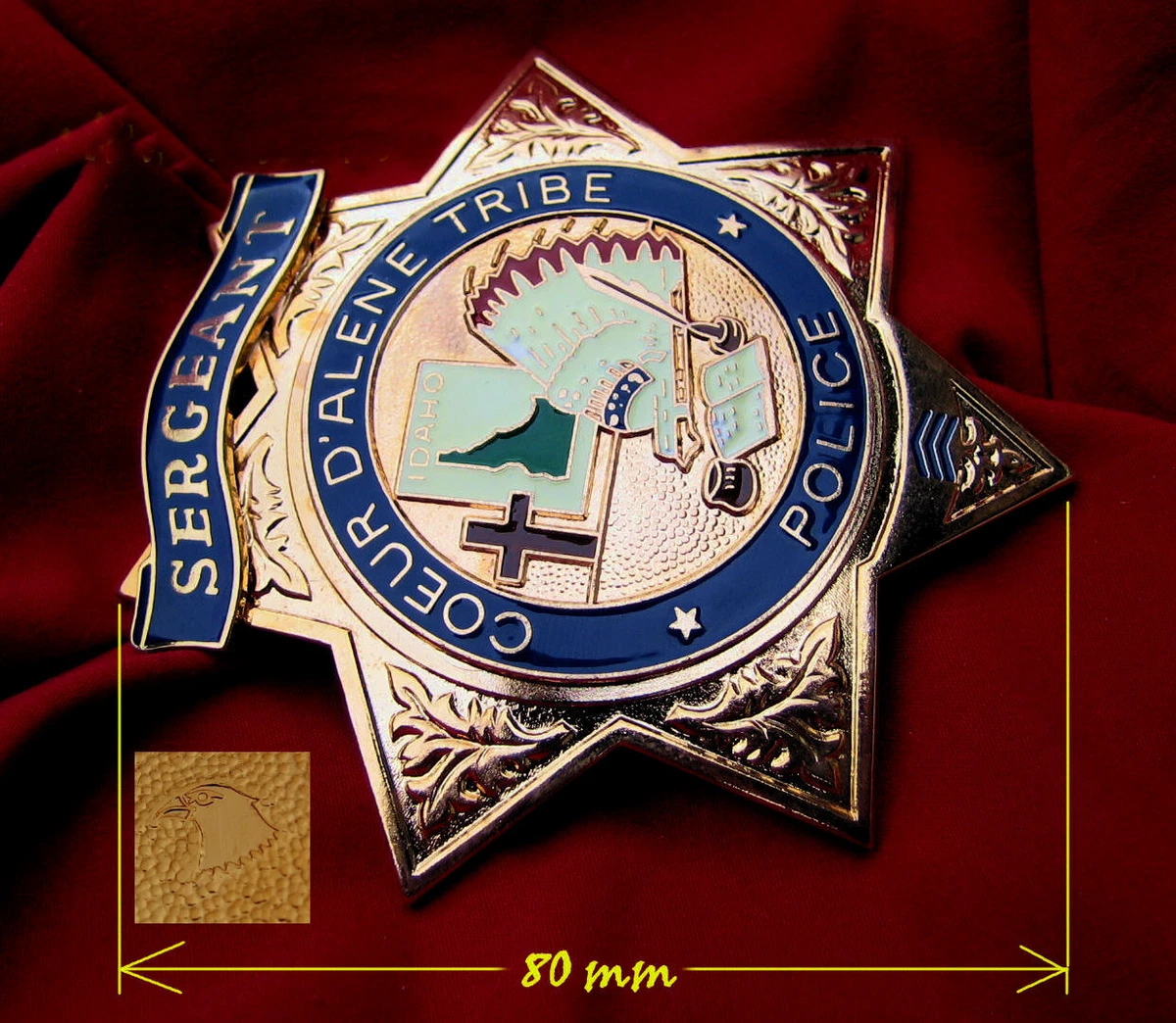 Historical collector badges, S e r g e a nt, Coeur D ' A l e n e Tribe Police