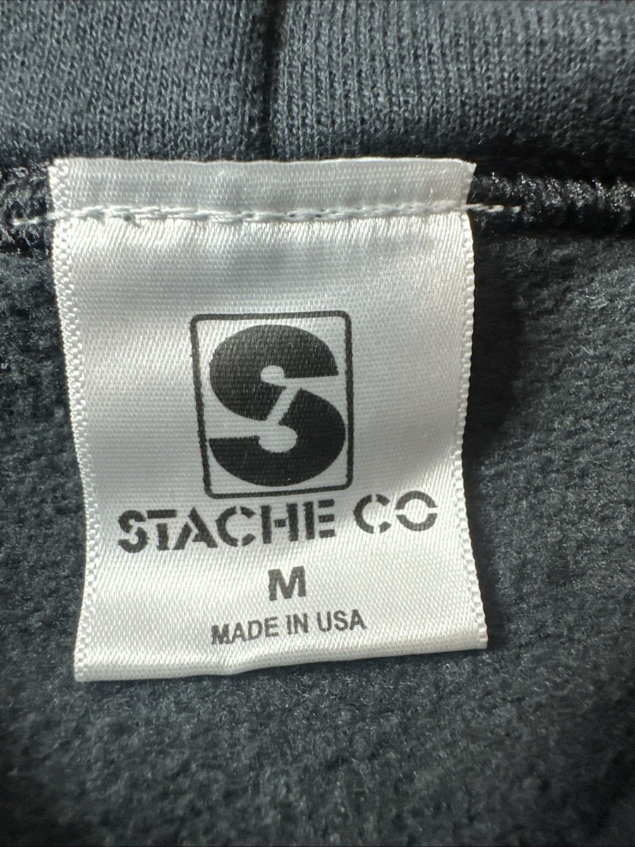 Black Stache Co Yellow Holographic Happy Face Hoodie SM Hidden Pocket Nirvana ? View 6