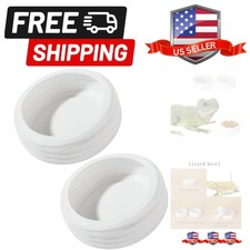 Reptile Food Bowls Ceramic Mini Round Reptile Water Food Dish, Pet Food Bowl ...