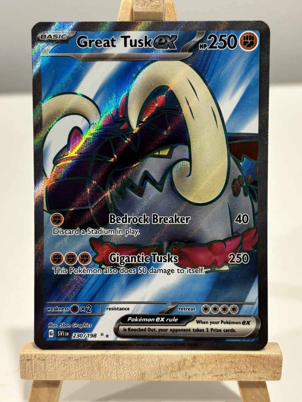 Great Tusk ex 230/198 Holo Ultra Rare Scarlet & Violet Pokemon Cards