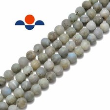 Labradorite Matte Round Beads 6mm 8mm 10mm 12mm 15.5" Strand