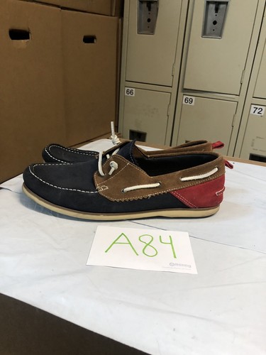 Zara Hombre Mocasín Zapatos náuticos para hombre de Azul Rojo Marrón Cuero  Talla 45 | eBay