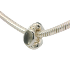 Genuine PANDORA 790564MSG Silver Triple Grey Moonstone Charm Spacer Only