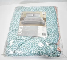 VCNY Home 5 Piece Quilt Set Orange Teal Full XL Size Bedding Bedware Decor