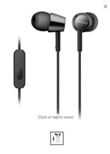 Sony MDR-EX155AP in-Ear Headphones with Mic Black - MDREX155AP/B