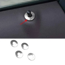 Aluminum Trim Inner Door Bolt Lock Down Ring Silver For Benz GLC X253 2016-2021