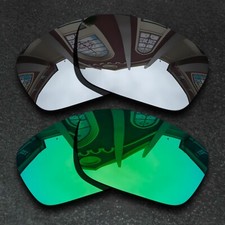 US Silver Green Polarized Replacement Lenses For-Oakley Fuel Cell OO9096