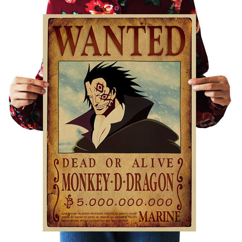 MONKEY D DRAGON WANTED anime manga cosplay poster interior design