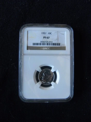 1957 ROOSEVELT DIME  NGC PF67