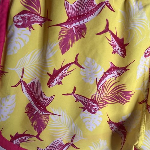 Scales Tropical Slam Surf & Slay Pink Yellow Board Shorts size large - Picture 3 of 10