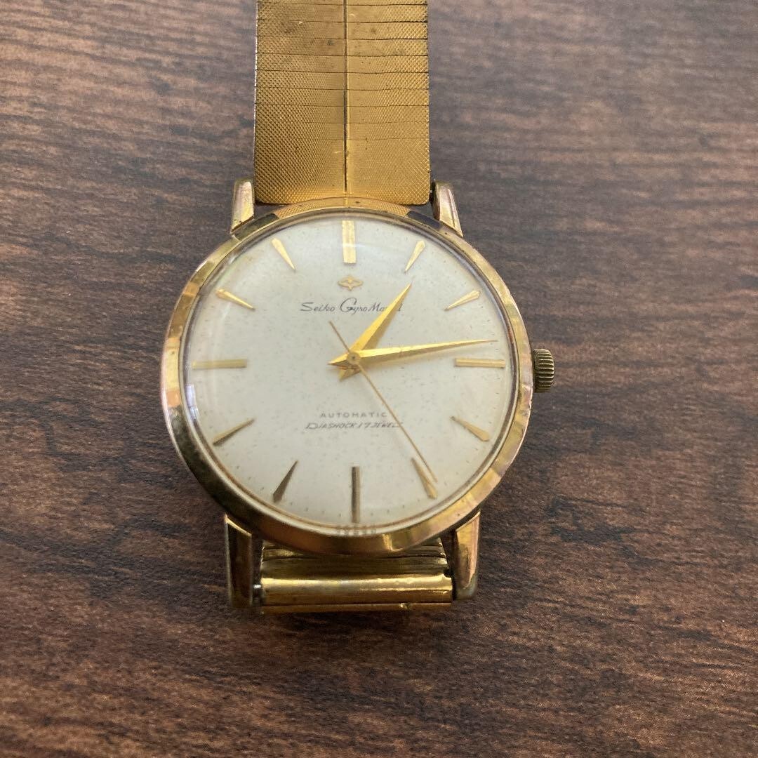 SEIKO GYRO MARVEL Automatic DIASHOCK 17 Jewels Gold Color