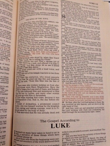 Holy Bible New king James Version Word Of Jesus In Red Nelson 410 - Blue w/Gold - Imagen 6 de 6