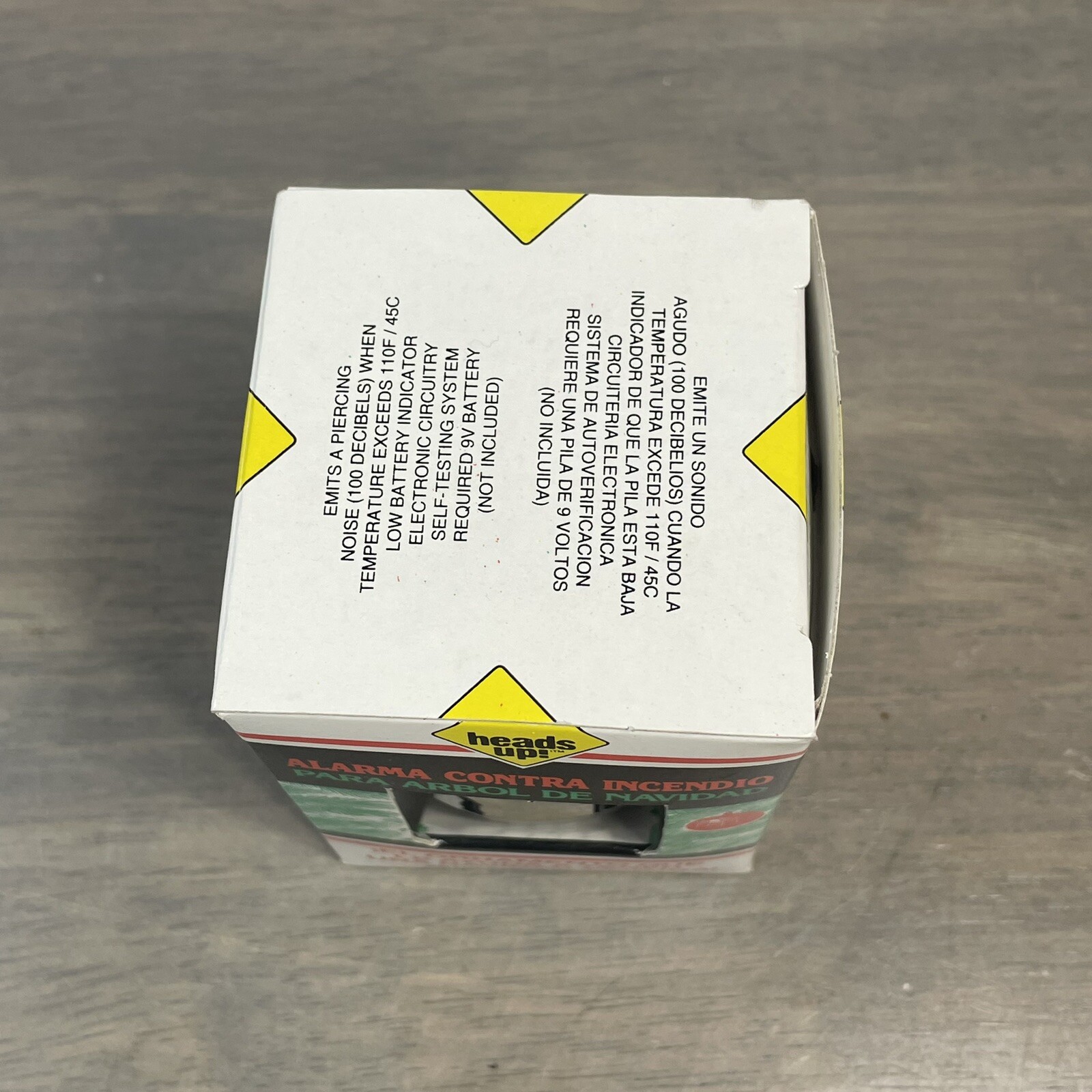 VTG Silver Heads up! Christmas Tree FIRE ALARM ORNAMENT New In Box Sims