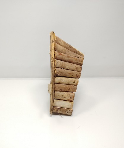 Rustic Sliced Wood Decorative Boat Canoe Handmade Wall or Tabletop - Picture 2 of 5