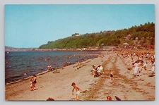 Alki Beach Elliot Bay West Seattle Washington Postcard