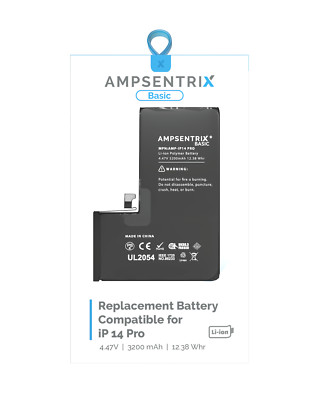 Replacement Replacement Battery For iPhone 14 Pro (AmpSentrix) (Basic)