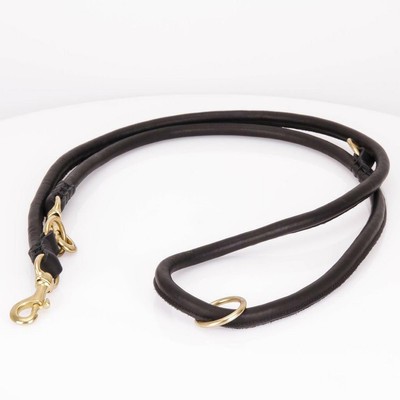 leather double ended dog lead