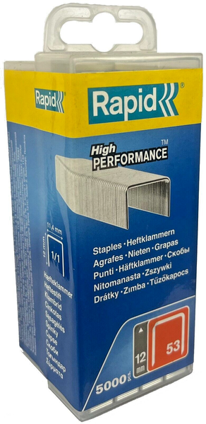 5000 Rapid Tackerklammern Typ 53 12Mm 12 X 11,4 Mm Heftklammern Tacker Feindraht-image