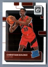 2022-23 Donruss Optic CHRISTIAN KOLOKO RATED ROOKIE BASE #212 Toronto Raptors
