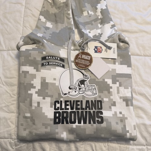 Cleveland Browns Nike NFL Salute To Service Arctic Camouflage Hoodie Size L NWT - Picture 8 of 8