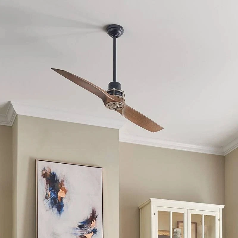 Kichler Lighting 56-in Satin Black with Antique Pewter Accents Downrod Mount - Image 2 of 4