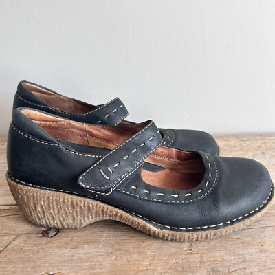 Clarks Artisan Shoes Womens M Active Air Black Leather Mary