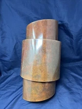 Vintage Large Mid-Century Art-Deco Style Brass Tiered Wall Sconce Double Socket