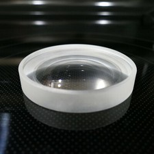 Vintage Round Double Concave Optical Glass Lens 3 " Diameter w/ small marks