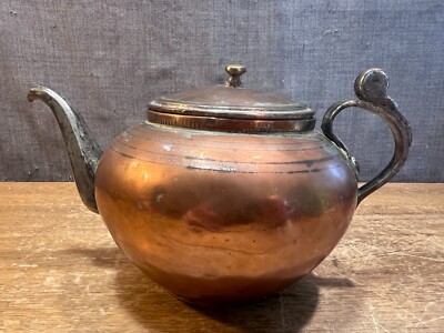 Antique Copper Tea pot Vintage Water Cooking Kettle