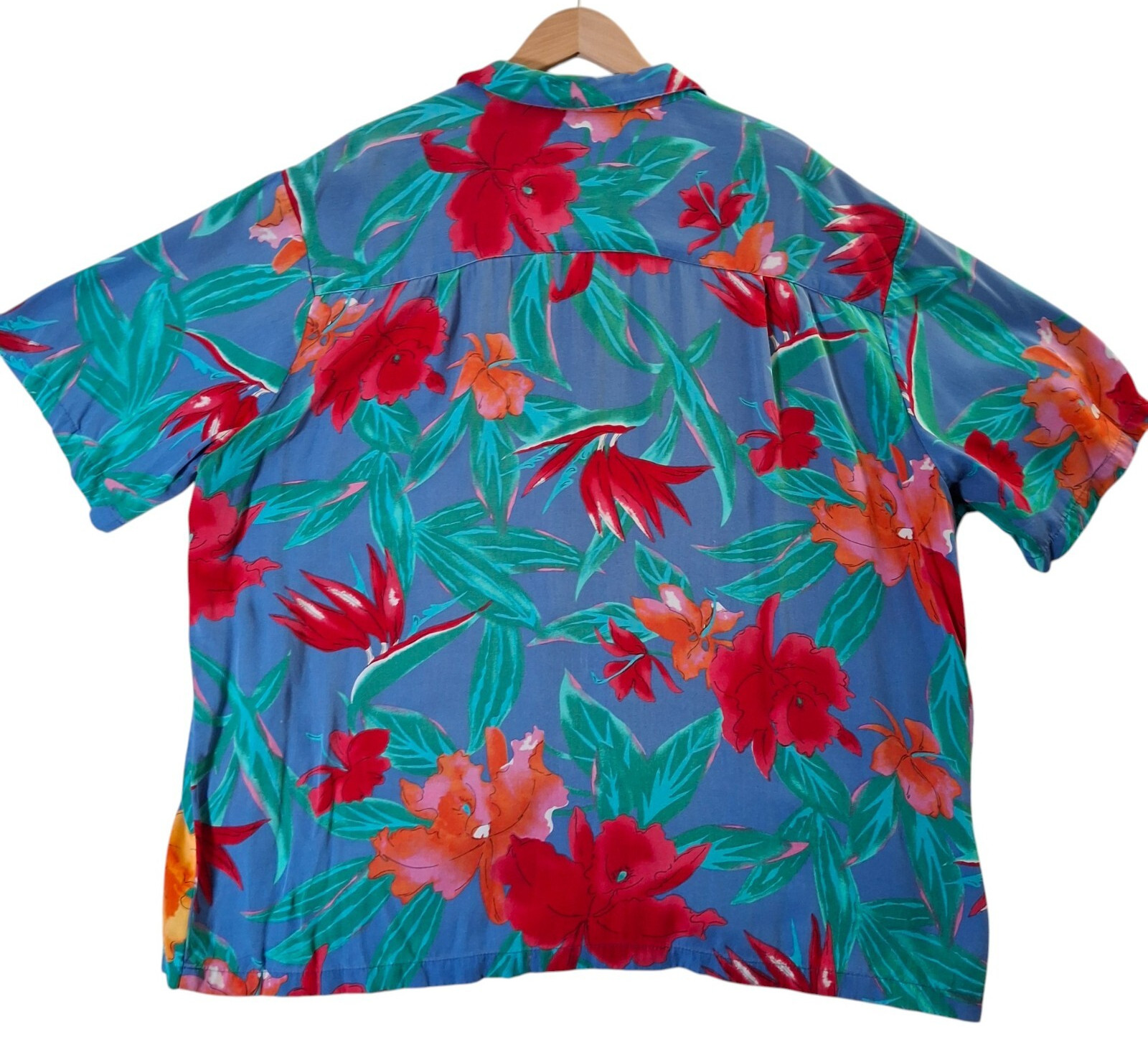VTG Paradise Found Hawaiian Shirt Men's 2XL* Short Sleeve Colorful Floral