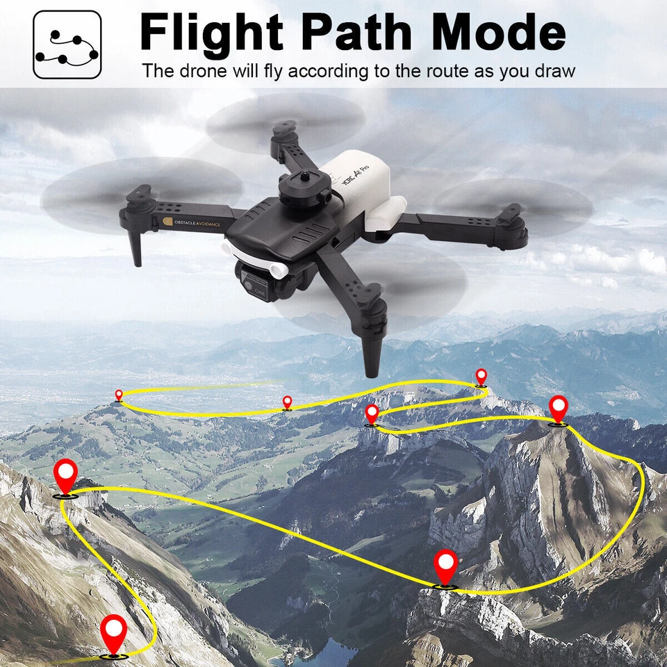 A8 PRO GPS Drohne mit 1080p Kamera FPV Drohne Faltbarer Optischer Drohne Selfie - Bild 2 von 4