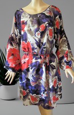 Nine West Dress Multi-Color Tie Waist Long Sleeve Women's Size 10