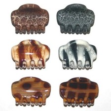 Hair Claw Jaw Clip Women Girls Fashion Accessory Pattern Print Made in France