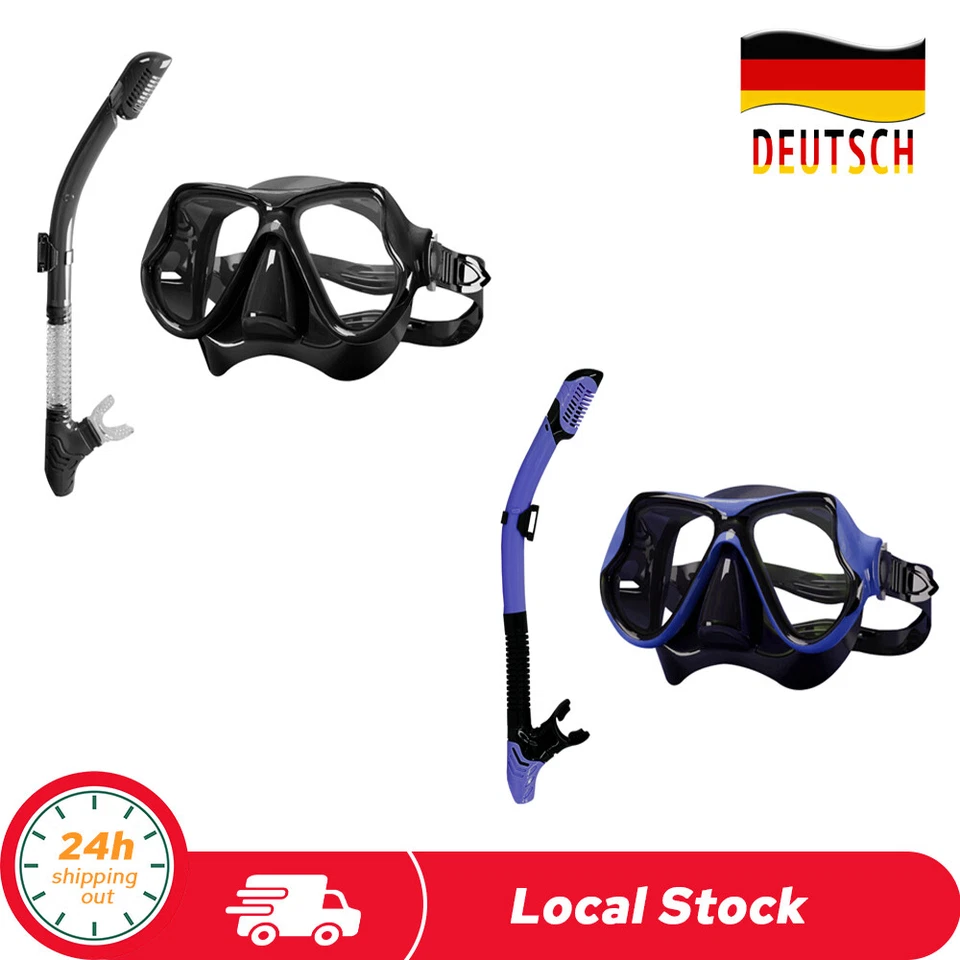 DE Schnorchelset Erwachsene mit Schnorchel und Taucherbrille Schnorchelmaske - Bild 1 von 4