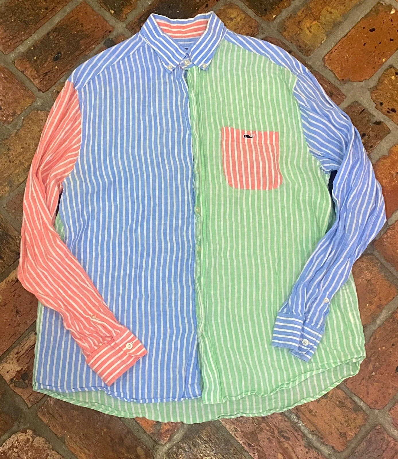 Vineyard Vines Long Sleeve Button Down Linen Shirt Men’s Large