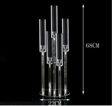5 - 8 Heads Arms Wedding Cake Acrylic Candelabra Candle Stick Holder Centerpiece — image 4