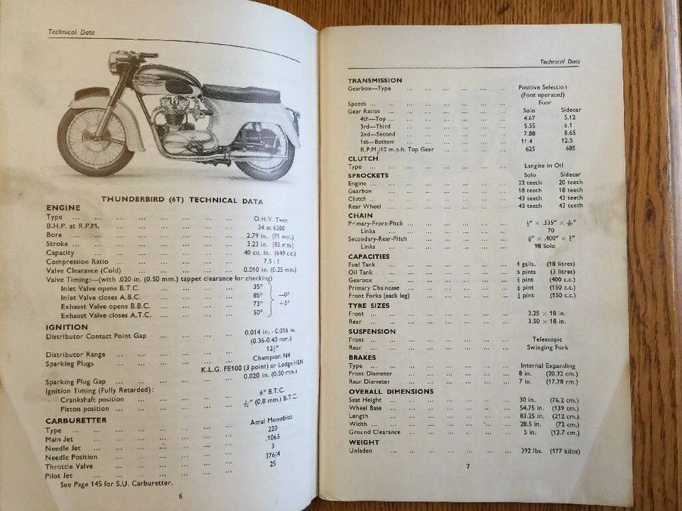 TRIUMPH MOTORCYCLE "B" 范围说明手册 No 17 双缸型号 1956- — 第 3/4 张图片