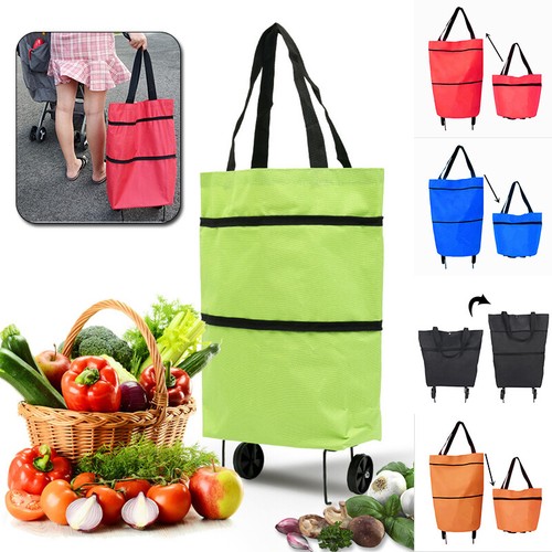 Folding 2 Wheels Trolley Shopping Bag 