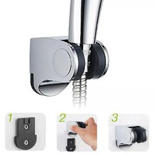 Shower Head Handset Holder Bathroom Wall Mount Adjustable Bracket Silver R SCH